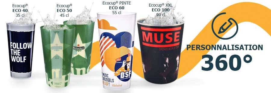 Ecocup : gobelet réutilisable & personnalisable des grands événements